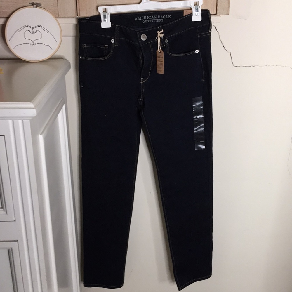 Dark blue jeans